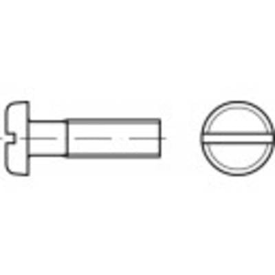 TOOLCRAFT 104488 Laposfejű csavarok M3 10 mm Egyeneshornyú DIN 85 Acél Galvanikusan cinkezett 200 db (104488)