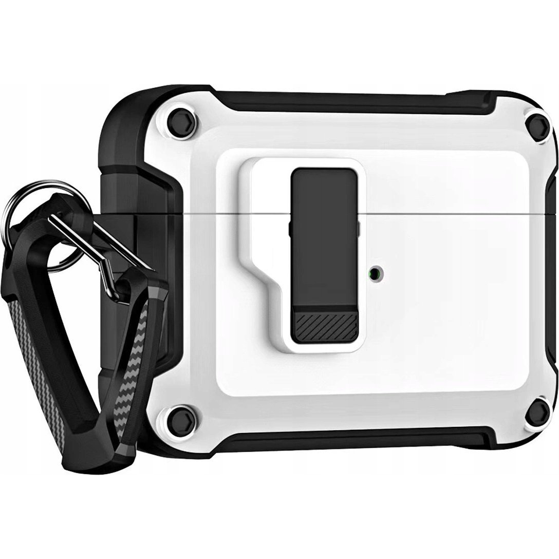 Pro Armor tok karabínerrel AirPods 4 - fehér (5907769365928)