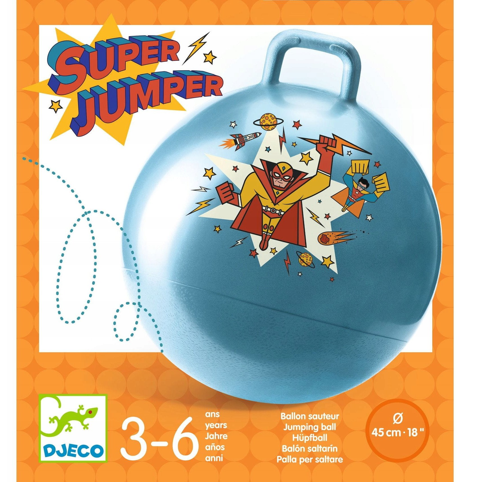 Ugrálólabda Ø 45 cm Szuper Hős Super Jumper (DJ00186)