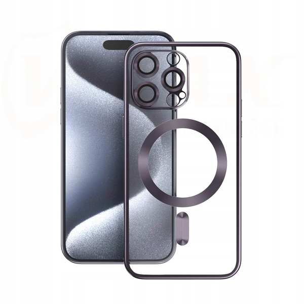 Vmax nakładka Electroplating Mag TPU do iPhone 15 Plus 6,7" fioletowa