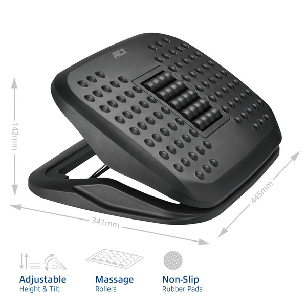 ACT ergonomikus, állítható magasságú lábtartó fekete (AC8020)