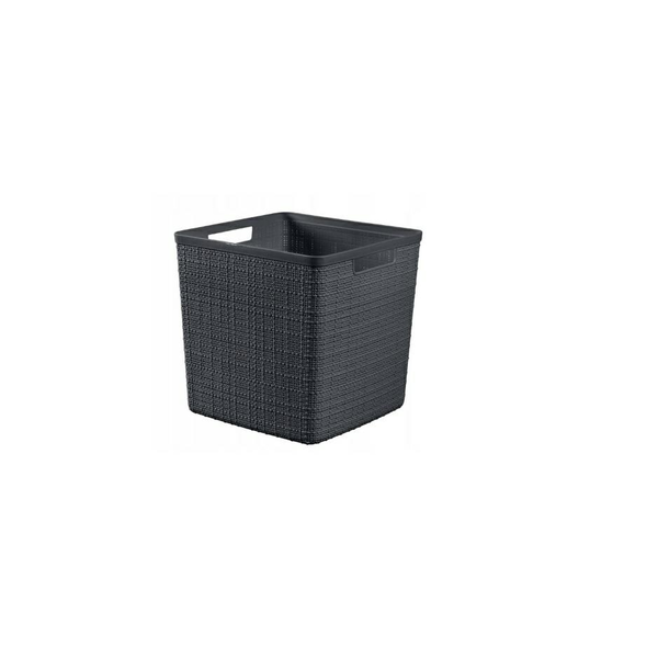 Curver Juta kosár kocka - sötétszürke