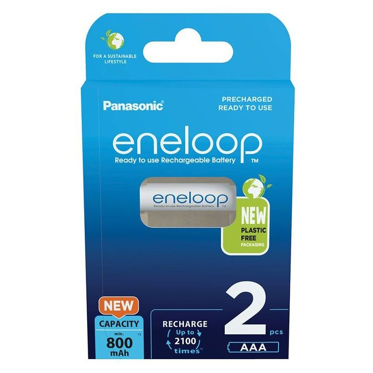 Panasonic Eneloop 1.2V AAA Ni-Mh 800mAh akku (2db) (BK-4MCDE/2BE) (BK-4MCDE/2BE)
