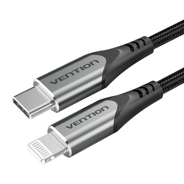 Vention TACHH mobiele telefoonkabel Grijs 2 m USB C Lightning