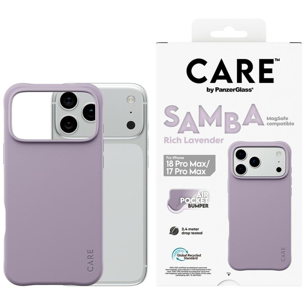 PanzerGlass CARE™ by ® Samba Case Rich Lavender w. White MagSafe iPhone 18 Pro Max | 17 Pro Max custodia per cellulare Cover Viola