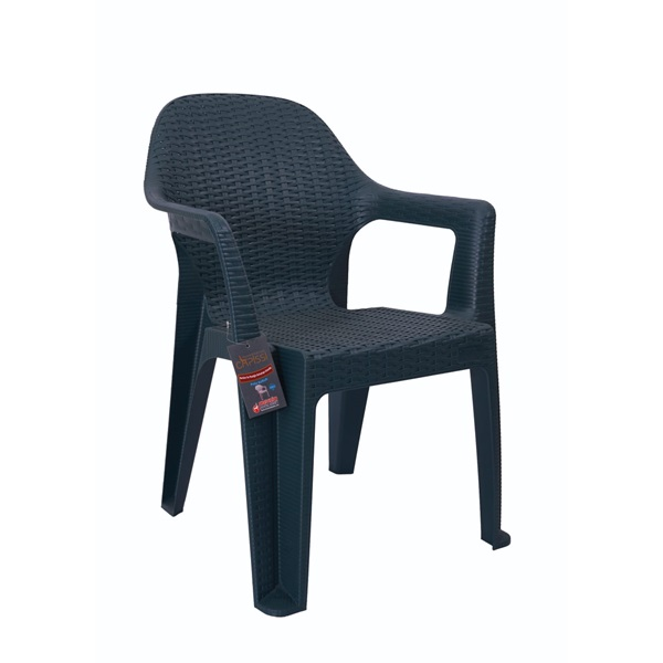 IRIS GF-900A Polo antracit műanyag rattan karfás kerti szék (GF-900A)