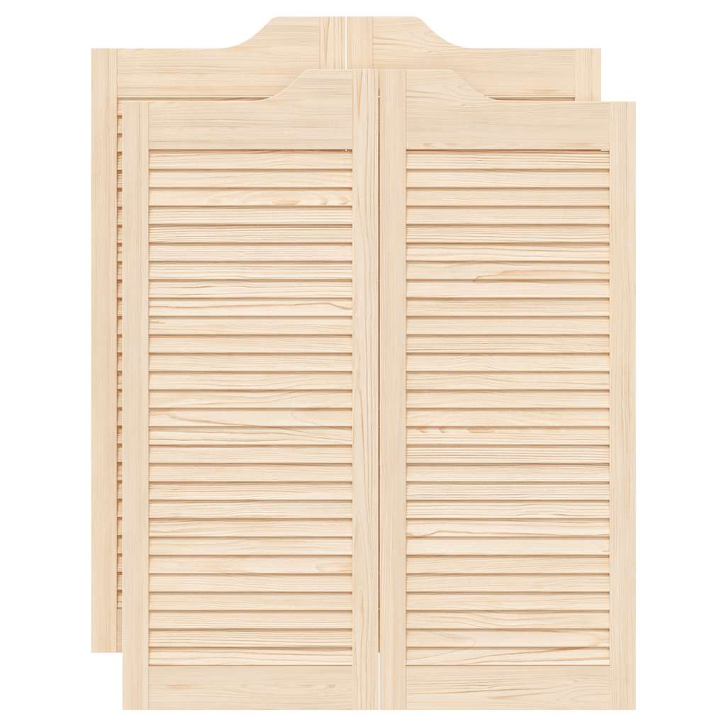 tömörfa fenyőfa lengőajtók lamellás kialakítású 2 pár 100x80 cm (4107129)