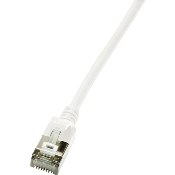 LogiLink SlimLine RJ45 CAT6A U/FTP -> RJ45 CAT6A U/FTP M/M adatkábel 0.5m fehér