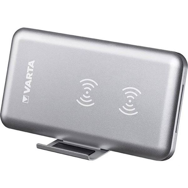 Varta 57912 101 111 зарядно за мобилни устройства Смартфон Сребърен Променлив ток (AC) Безжично зареждане Бързо зареждане На закрито