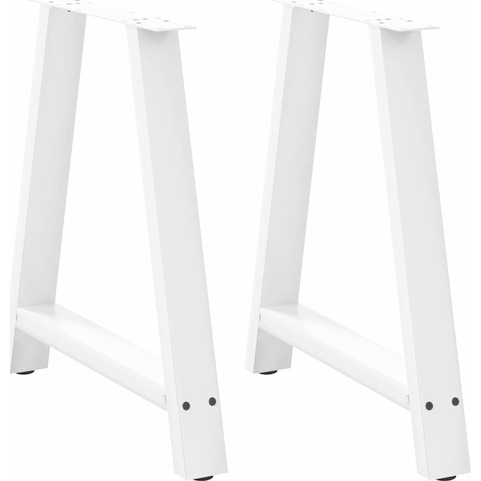 2 db fehér acél dohányzóasztal lábak A-alakú 80x(72-73) cm (4012857)