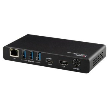 Lindy 43424 AV bridge 3840 x 2160 Pixel Collegamento ethernet LAN Nero