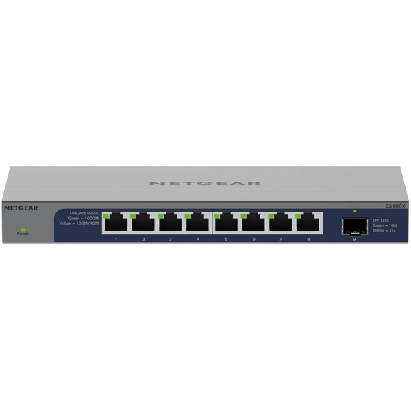 NETGEAR GS108X Ikke administreret L2 Gigabit Ethernet (10/100/1000) Grå