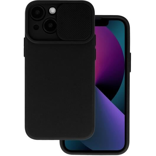 Gigapack Apple iPhone 14 Plus kameravédős szilikon tok matt fekete (GP-130573) (GP-130573)