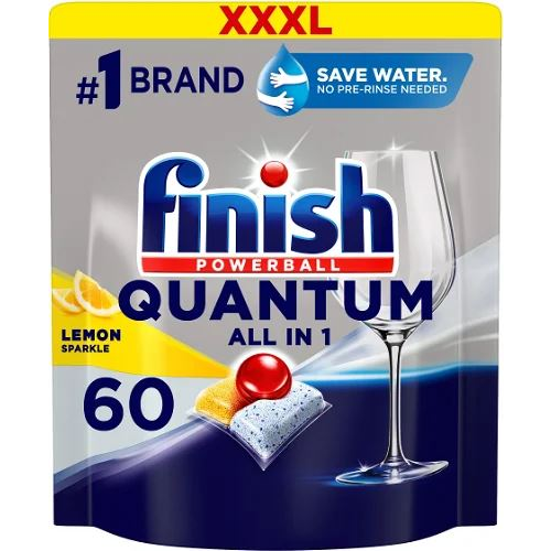 Finish Quantum All in 1 Lemon Sparkle mosogatógép tabletta 60db (5908252004898)