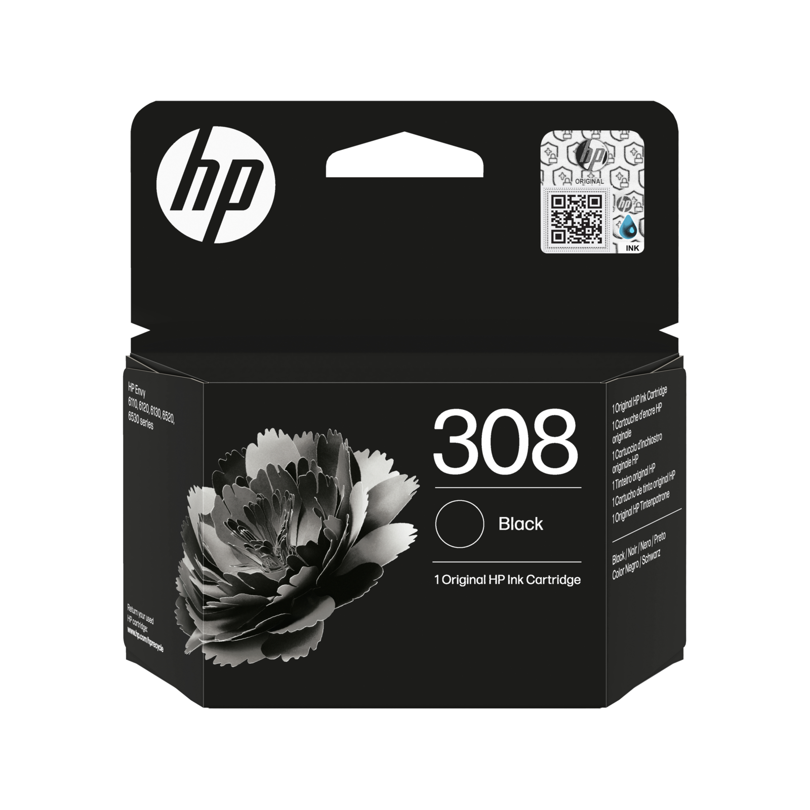 Мастилена касета HP 308 (308BK_ER), черна