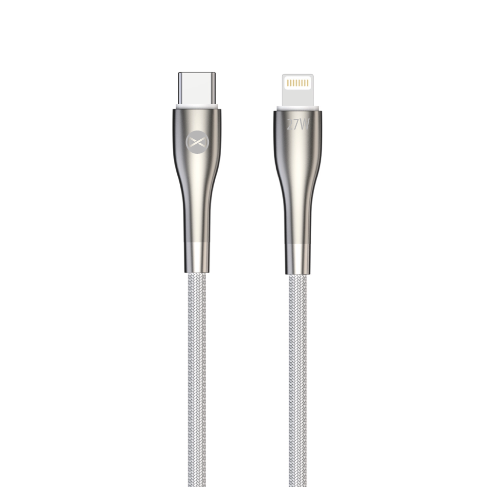 Forever Sleek USB Type-C apa - Lightning apa Töltőkábel - Fehér (1m) (GSM171008)