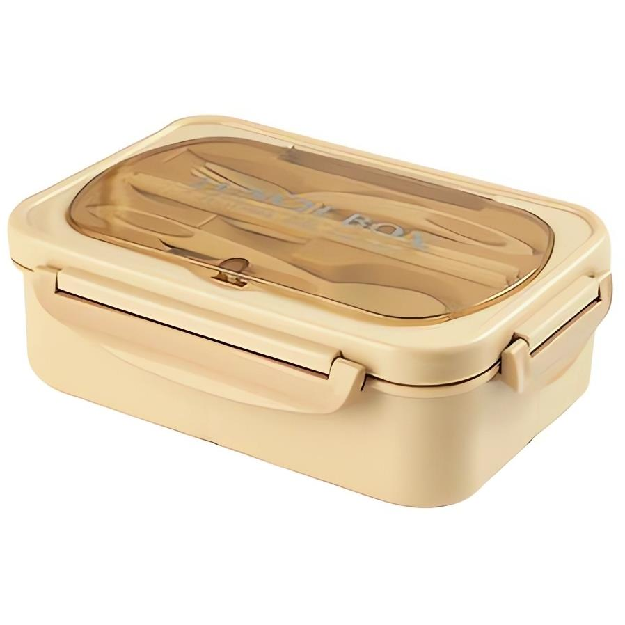 Verk 07270 Svačinový box s příborem 1000 ml, hnědý (07270_H)