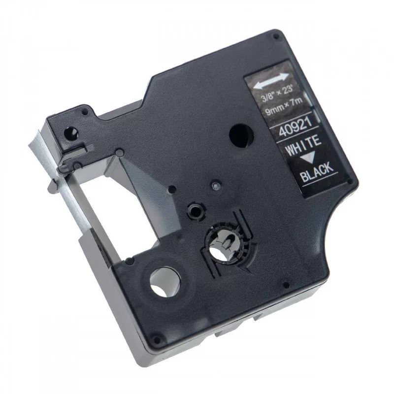 Utángyártott DYMO D1 40921 feliratozószalag kazetta 9mm x 7m fekete-fehér (40921FU) (40921FU)