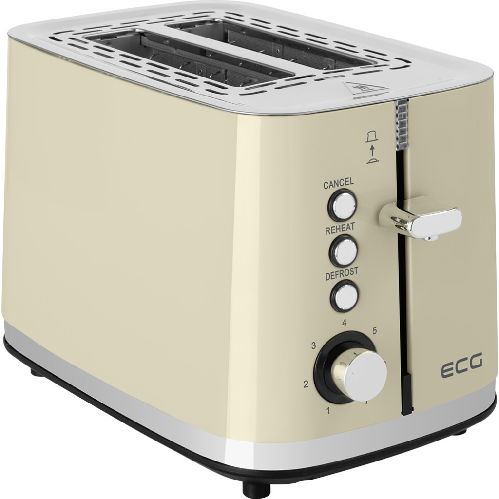 ECG ST 2766 Vintage 2 szeletes kenyérpirító 925W - Vanília (ST-2766V)