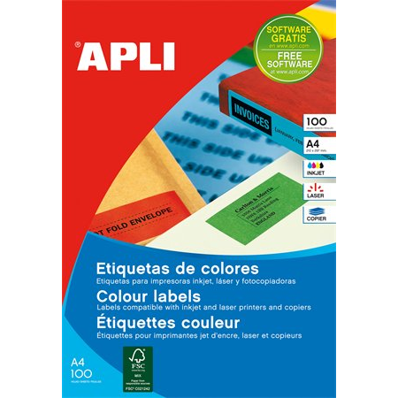 Apli 70x37mm színes Etikett 2400 etikett/csomag Sárga (11834)