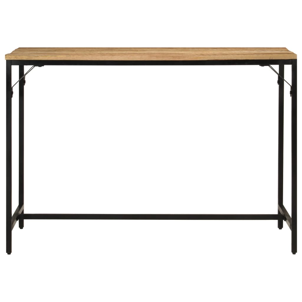 tömör nyers mangófa és vas étkezőasztal 110 x 55 x 75 cm (372727)