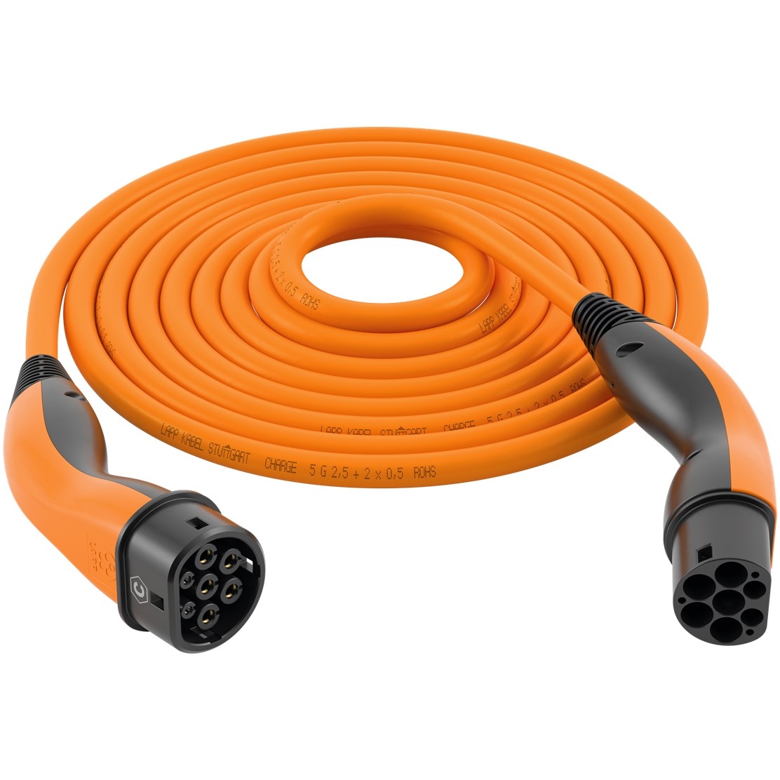 Lapp Mobility 61796 Helix Type-2 Elektromos autó töltőkábel 5m (11kW - 20A) - Narancssárga (61796)