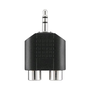 Belkin Portable Audio Adapter 3.5mm/2xRCA M/F Čierna