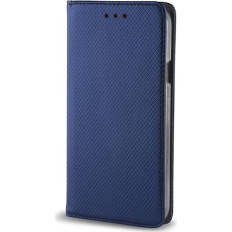 Smart Magnet Samsung G990B Galaxy S21 Fe Oldalra Nyíló Mágneses Könyv Tok Szilikon Belsővel Sötétkék (30839)