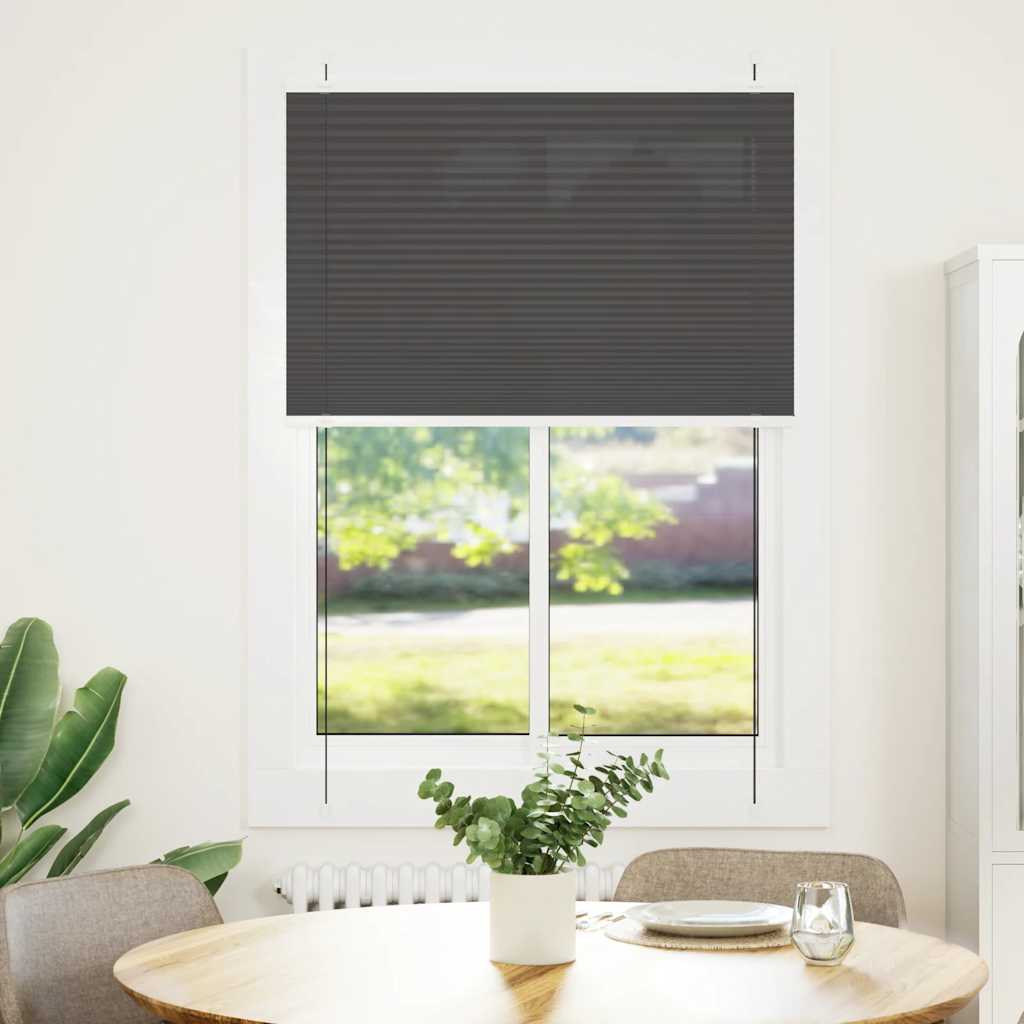 pliszírozott redőny fekete 100x150 cm szövetszélesség 99,4 cm (4015143)