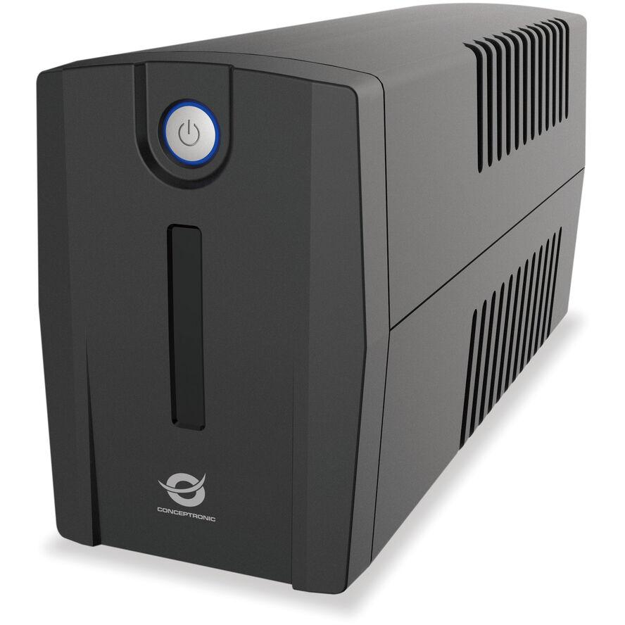 Conceptronic ZEUS02G szünetmentes tápegység (UPS) Vonal interaktív 0,85 kVA 480 W 2 AC kimenet(ek) (ZEUS02G)