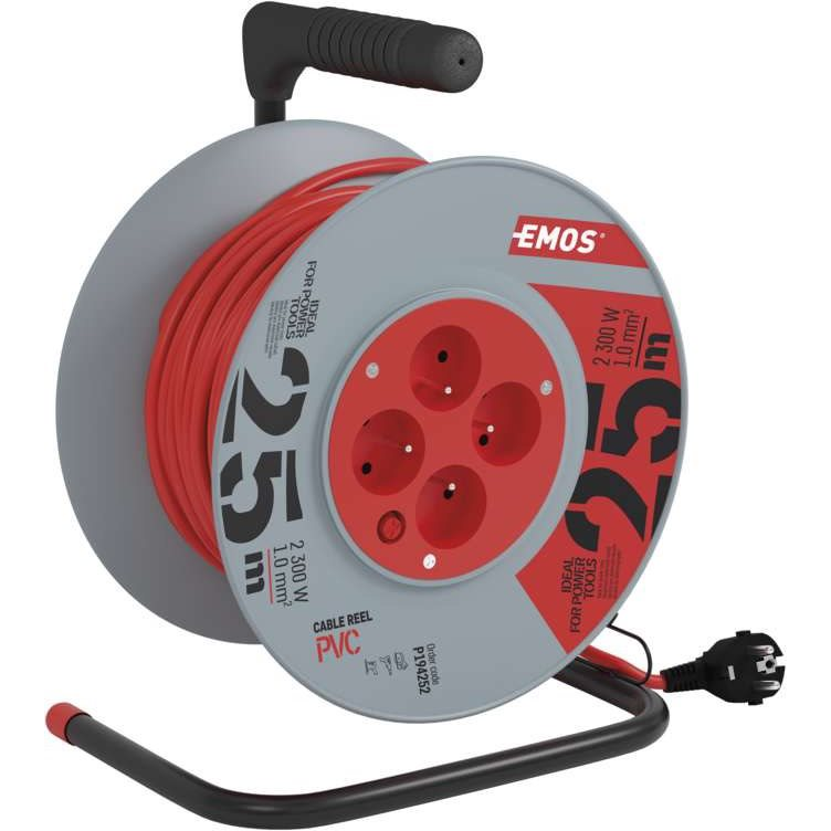 Emos PVC hosszabbító kábel dobbal - 4 aljzat, 25m (1908142500)