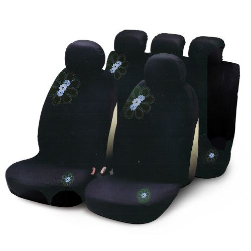 Bottari 2929017 My Spring Flower 9 részes üléshuzat szett fekete-kék (2929017)