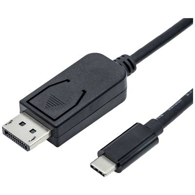 ROLINE 11.04.5837 Kábel / Adaptér 3 m DisplayPort na USB-C, Čierny