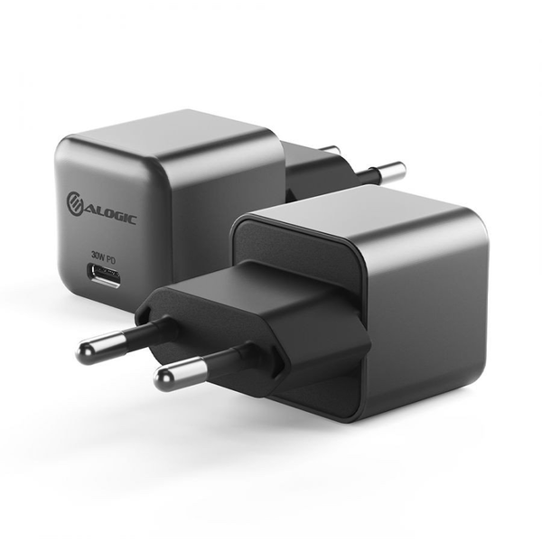 ALOGIC WCG1X30SGR-EU oplader voor mobiele apparatuur Mobiele telefoon, Laptop, Smartphone, Tablet Zwart, Grijs AC Snel opladen Binnen