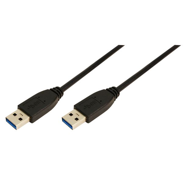 USB-A 3.0 (M) <--> USB-A 3.0 (M) 2.00m LogiLink Zwart