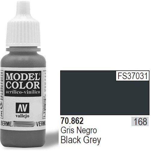 Vallejo Model Color Black Grey Akrilfesték 70862