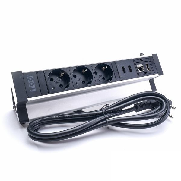 TOO DPS-113-3S asztalra rögzíthető elosztó 3 aljzat