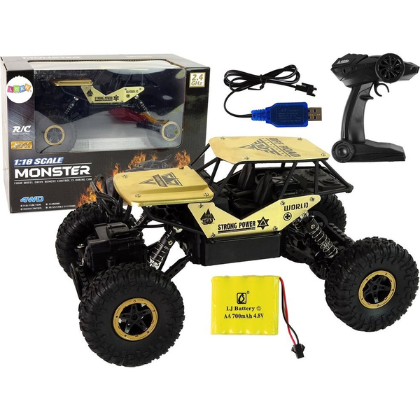 Auto Rc High Wheels 1:18 Műanyag Fekete Arany 15793