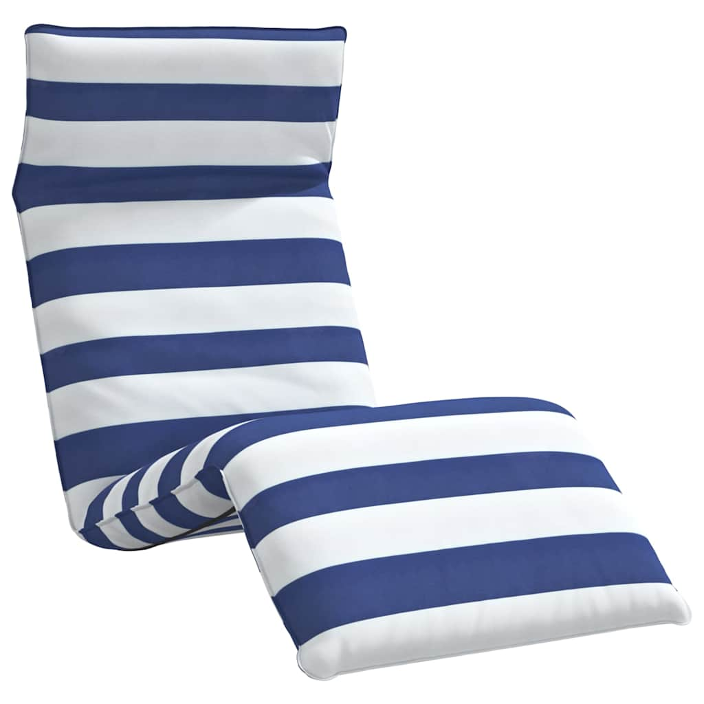 kék és fehér oxford-szövet összecsukható napozóágy 175x54x8,5cm (4019761)