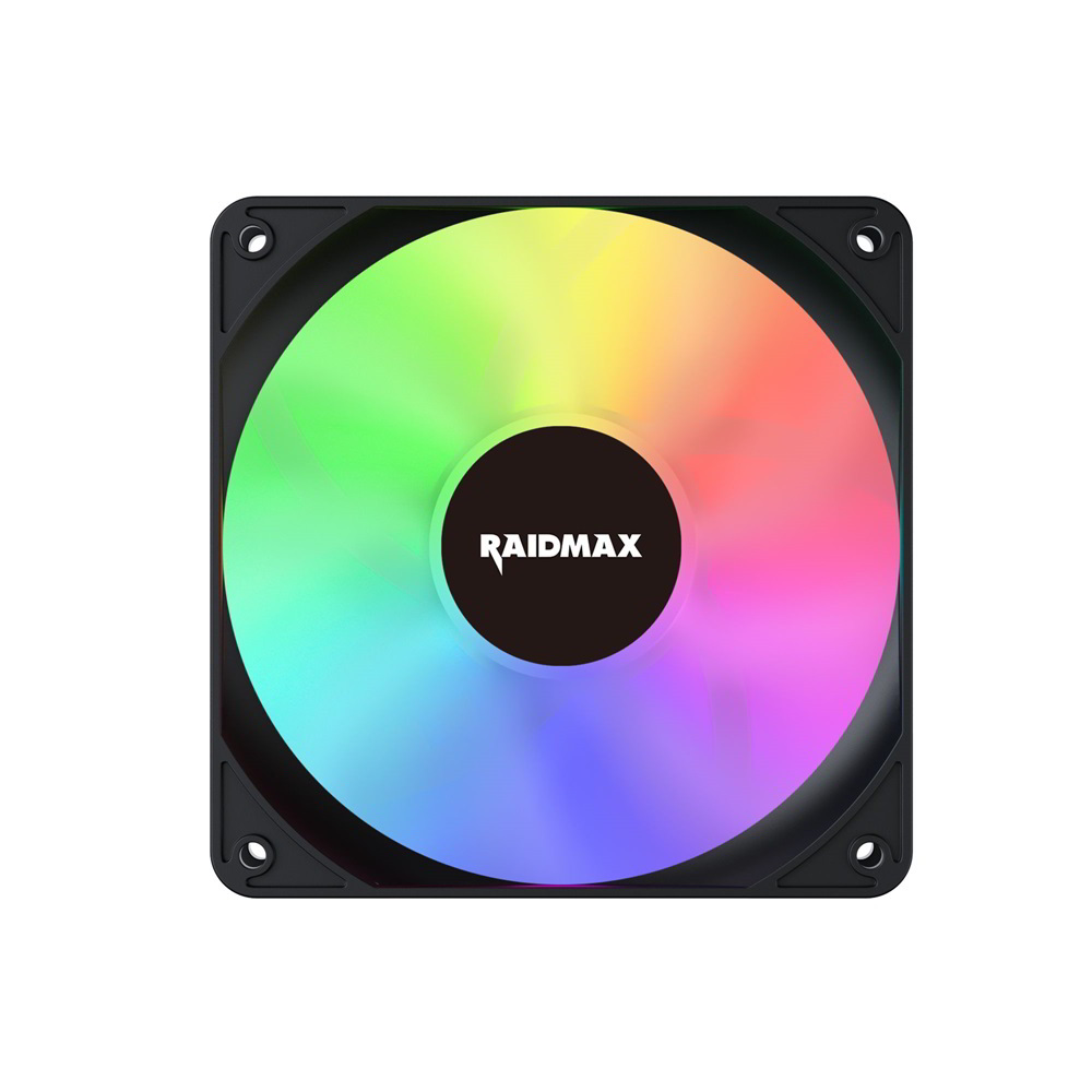 RAIDMAX X-AIR 120mm PWM RGB Rendszerhűtő ventilátor 4db - Fekete (NV-X120FBDC4)