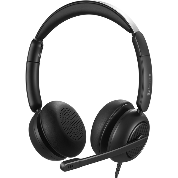 Sandberg 126-54 auscultador Auscultadores Com fios Fita de cabeça Escritório/Call center USB Type-C / USB Type-A Preto