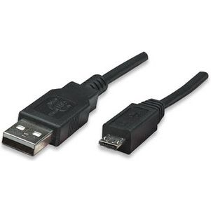 Manhattan 325677 cavo USB USB 2.0 0,5 m USB A Micro-USB B Nero
