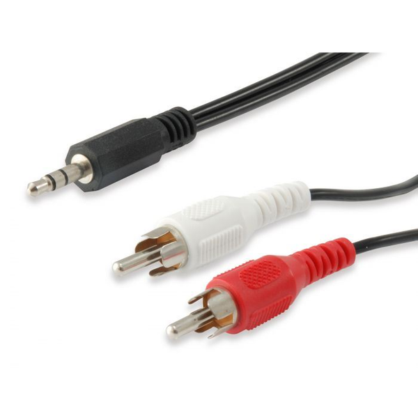 Equip 14709207 καλώδιο ήχου 2,5 m 3.5mm 2 x RCA Μαύρος (Μαύρο)