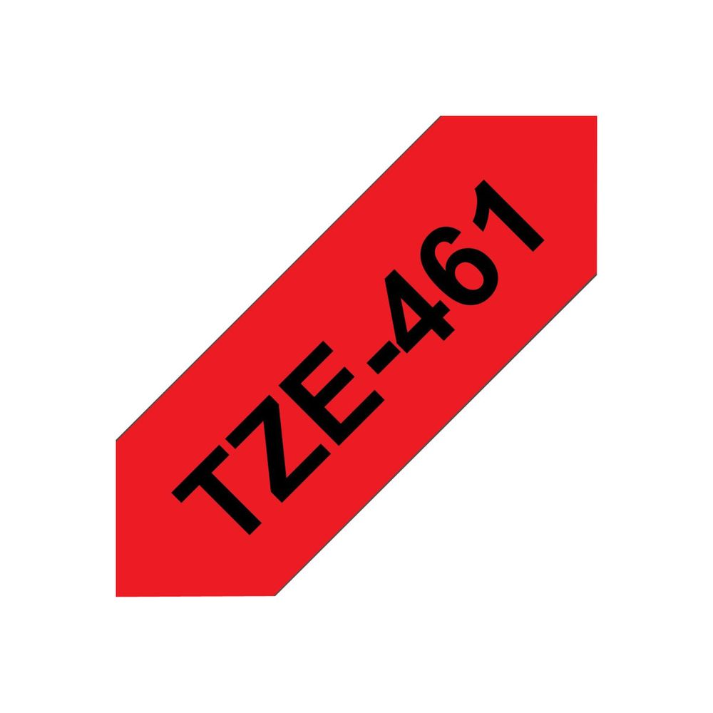 Brother laminated tape TZe-461 - Black on red (TZE461)
