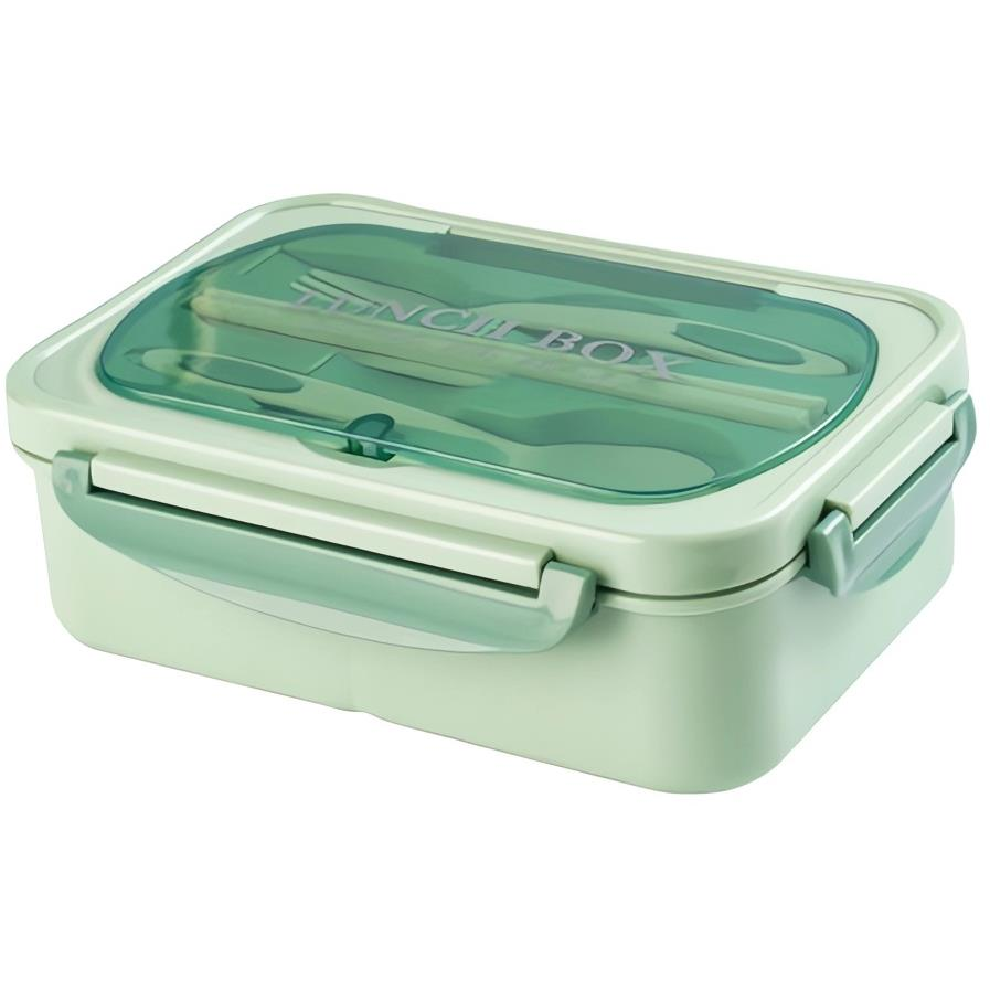 Verk 07270 Svačinový box s příborem 1000 ml, zelený (07270_Z )