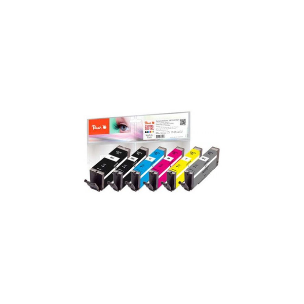 Peach 320525 inktcartridge 6 stuk(s) Compatibel Hoog (XL) rendement Zwart, Cyaan