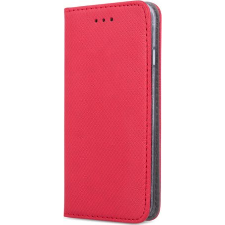 Smart Magnet Apple iPhone 12 Mini Oldalra Nyíló Mágneses Könyv Tok Szilikon Belsővel Piros (78572)