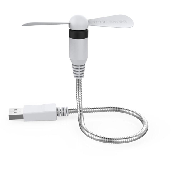 RealPower USB mini Ventilator  weiß      USB-A (flexibel)