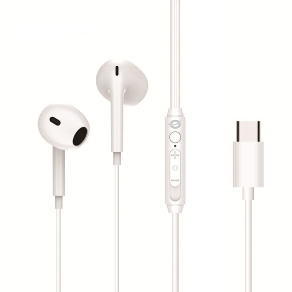 Conceptronic BRENDAN02W auscultador Auscultadores Com fios Intra-auditivo Chamadas/Música USB Type-C Branco