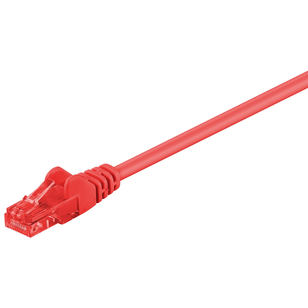 Кабел Goobay, cat6 UTP, Червен, 0.5м
